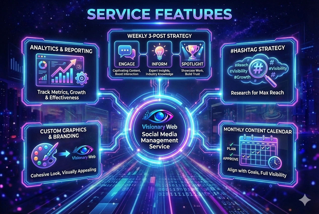 overview of social media management features highlighting engagement and growth strategies
